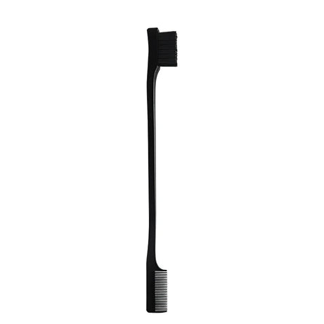 Brosse à cheveux antistatique 2 en 1 avec peigne intégré, idéale pour les perruques en cheveux naturels.