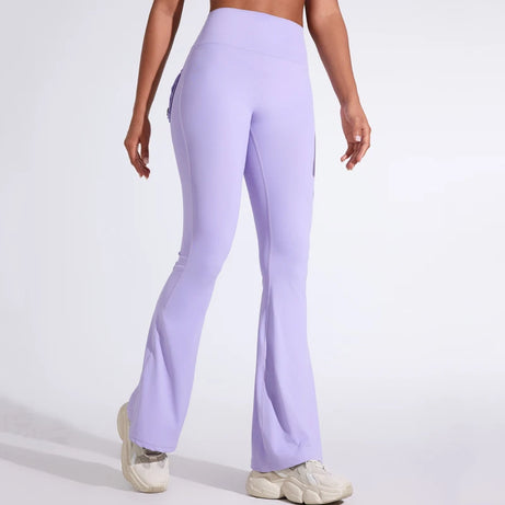 Pantalon de yoga taille haute à poches pour femme DIAS FIT JOY, effet push-up, séchage rapide, idéal pour la course, le sport et la salle de gym.