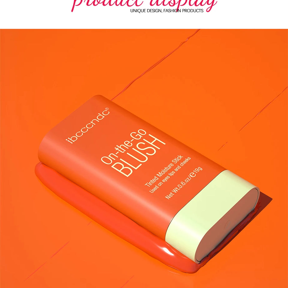 Blush Stick Fonctionnel Maquillage Facile à Colorer Rouge Crème Blush Waterproof Haute Rendu de Couleur Éclat du Teint
