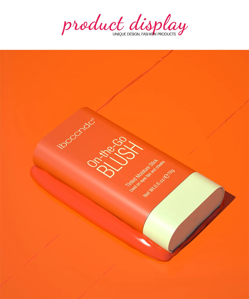 Blush Stick Fonctionnel Maquillage Facile à Colorer Rouge Crème Blush Waterproof Haute Rendu de Couleur Éclat du Teint
