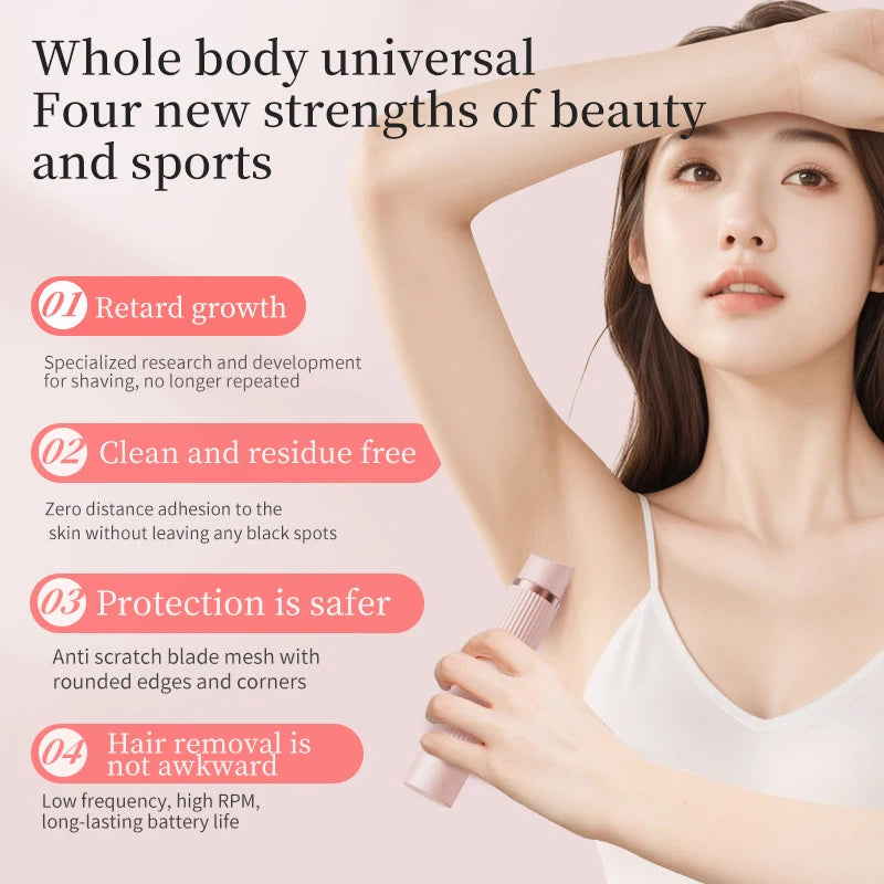 Rasoir électrique pour femme, tondeuse bikini, épilateur corporel, rasoir électrique pour l'épilation du maillot, des aisselles, des jambes et du visage