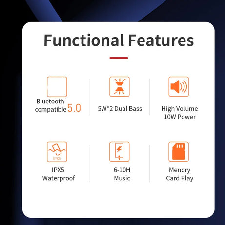 Enceinte Bluetooth portable sans fil Caixa De Som Blutooth Music Sound Box pour radio FM subwoofer audio Bluetooth mains libres Baffe