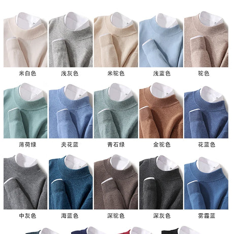 Pull 100 % laine mérinos pour femme, grande taille jusqu'à 5XL, col demi-lune, maille ample, manches longues, finitions cachemire.