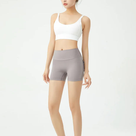 Short de fitness Peach Butt pour femme, pantalon cargo trois-quarts à séchage rapide avec poche, legging de yoga gainant pour l'été