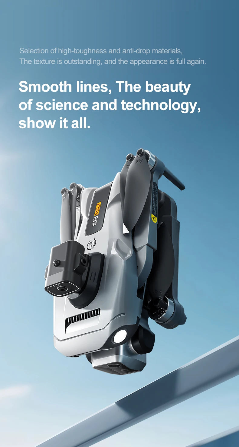 Nouveau drone K19 MAX GPS professionnel avec caméra 8K, vol FPV aérien, évitement d'obstacles, télécommande grand écran et drone pliable