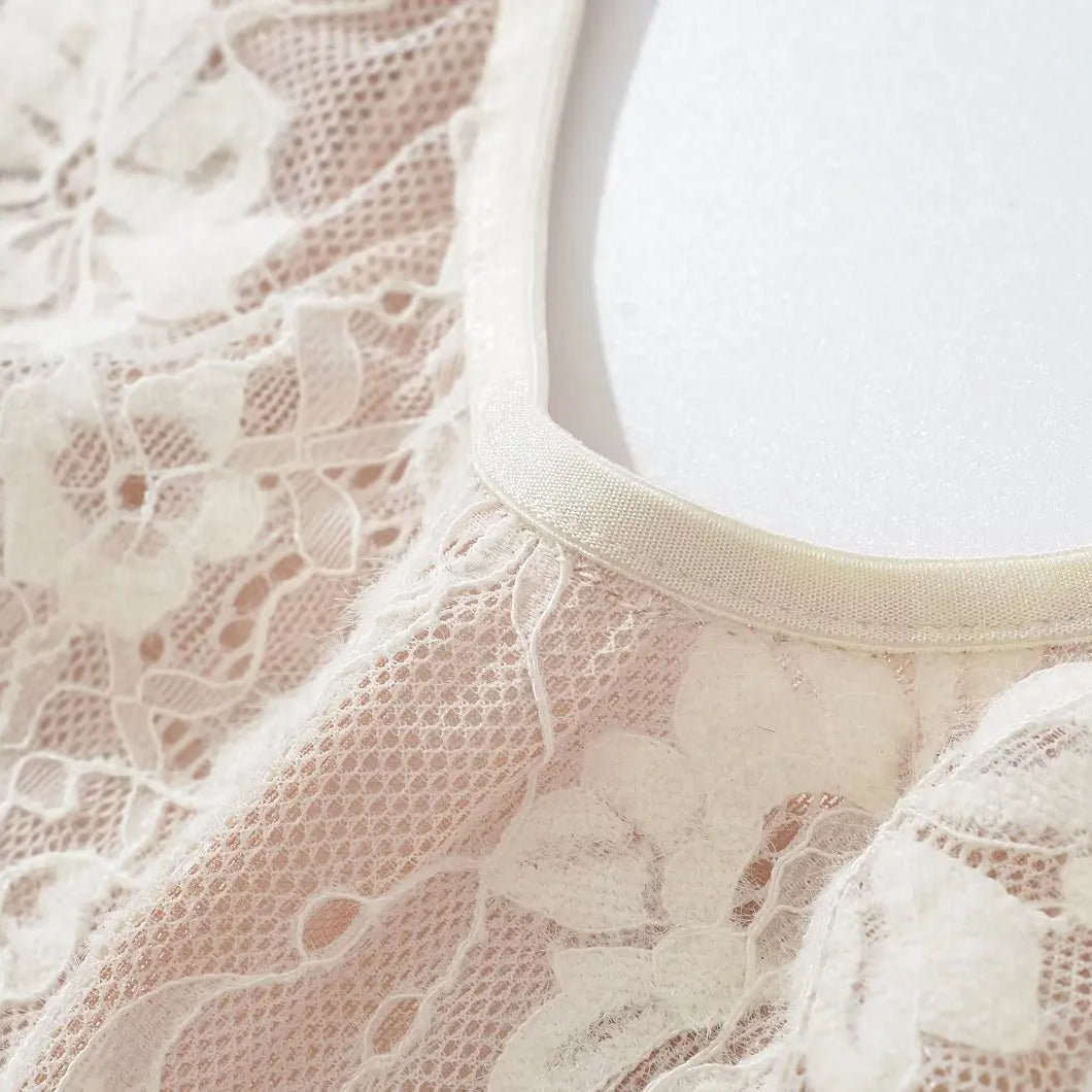 Body sexy transparente de encaje con forro, sin espalda, con tirantes finos, mono corto ajustado para mujer, monos ajustados, enterizos.
