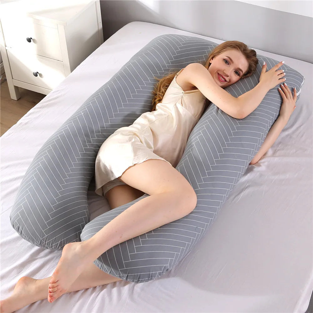 Coussin de grossesse PANGDUBE 130*70cm, coussin lombaire de sommeil pour femmes enceintes, coussin d'allaitement