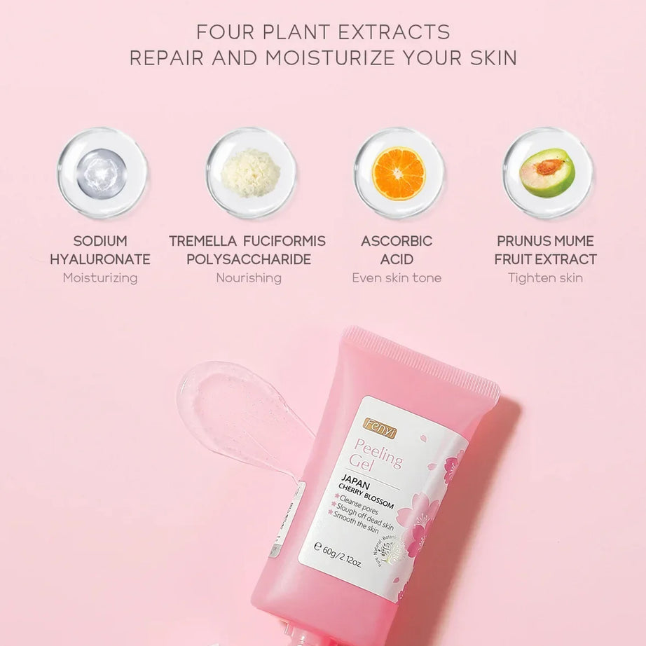 Gel exfoliant nettoyant en profondeur pour le visage, soin éclaircissant et hydratant, gommage réparateur, 60 g