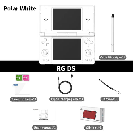 Console de jeux portable Anbernic RG DS, double écran IPS 4 pouces, Android, batterie 4000 mAh, lecteur de jeux vidéo à clapet, compatible avec le streaming Wi-Fi RixelHK