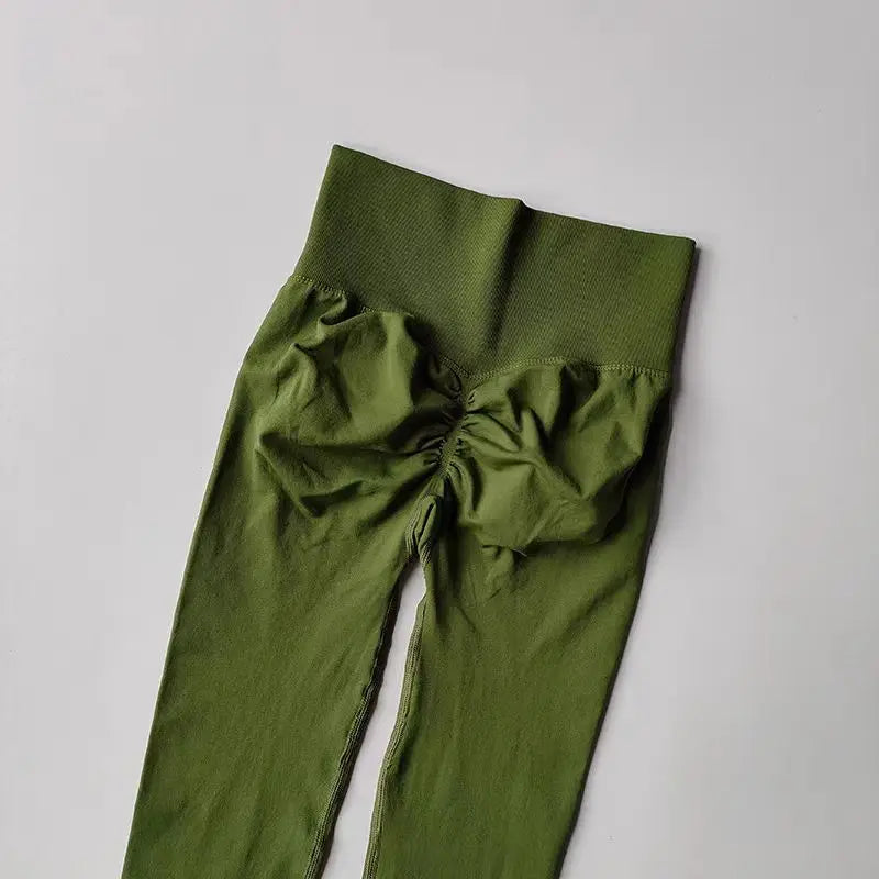 Leggings de yoga taille haute pour femme, sans coutures, effet push-up, pour le sport, le fitness et la course à pied, gainants et ultra-élastiques.