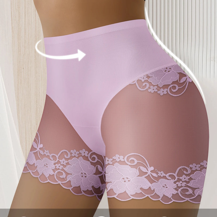 Lot de 2 culottes shorty transparentes pour femmes - Confortables, taille mi-haute, respirantes, ne roulent pas, idéales pour les soirées en amoureux et au quotidien