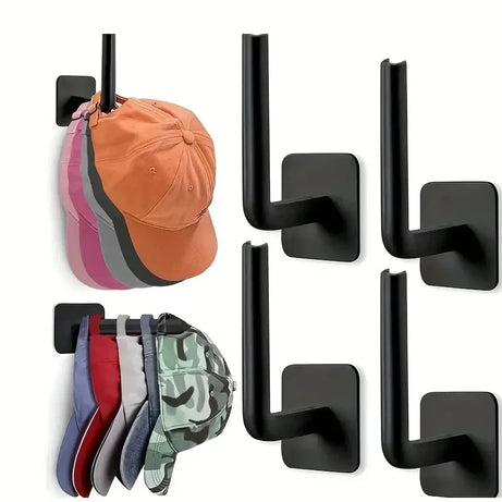 Lot de 2/4 crochets adhésifs résistants sans perçage pour étagère ou porte-chapeaux.