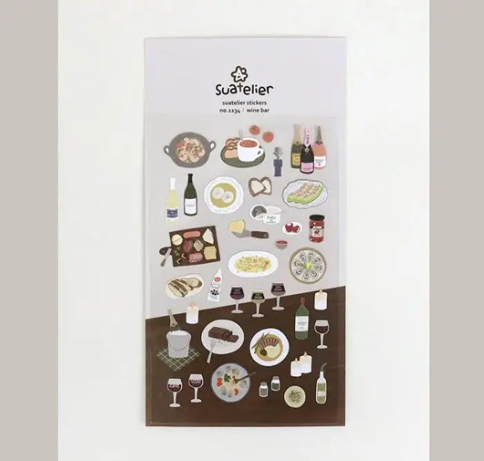 Autocollants Suatelier Foods, scrapbooking esthétique, jolis stickers pour carnets de voyage, décorations coréennes, agendas et fournitures de loisirs créatifs.