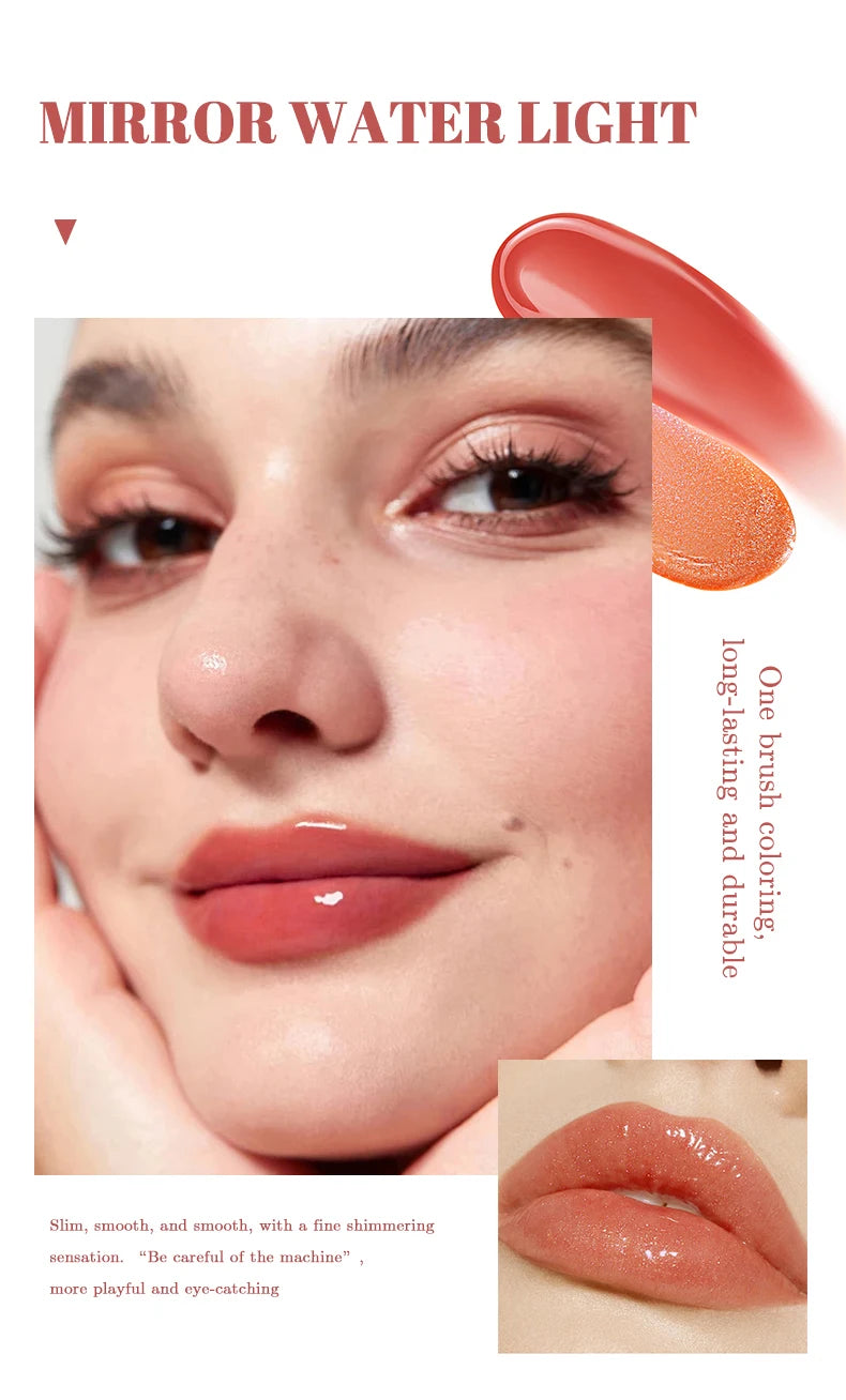 MAGIC CASA Lot de 6 flacons de gel hydratant pour les lèvres, longue tenue, pour des lèvres lisses et brillantes.