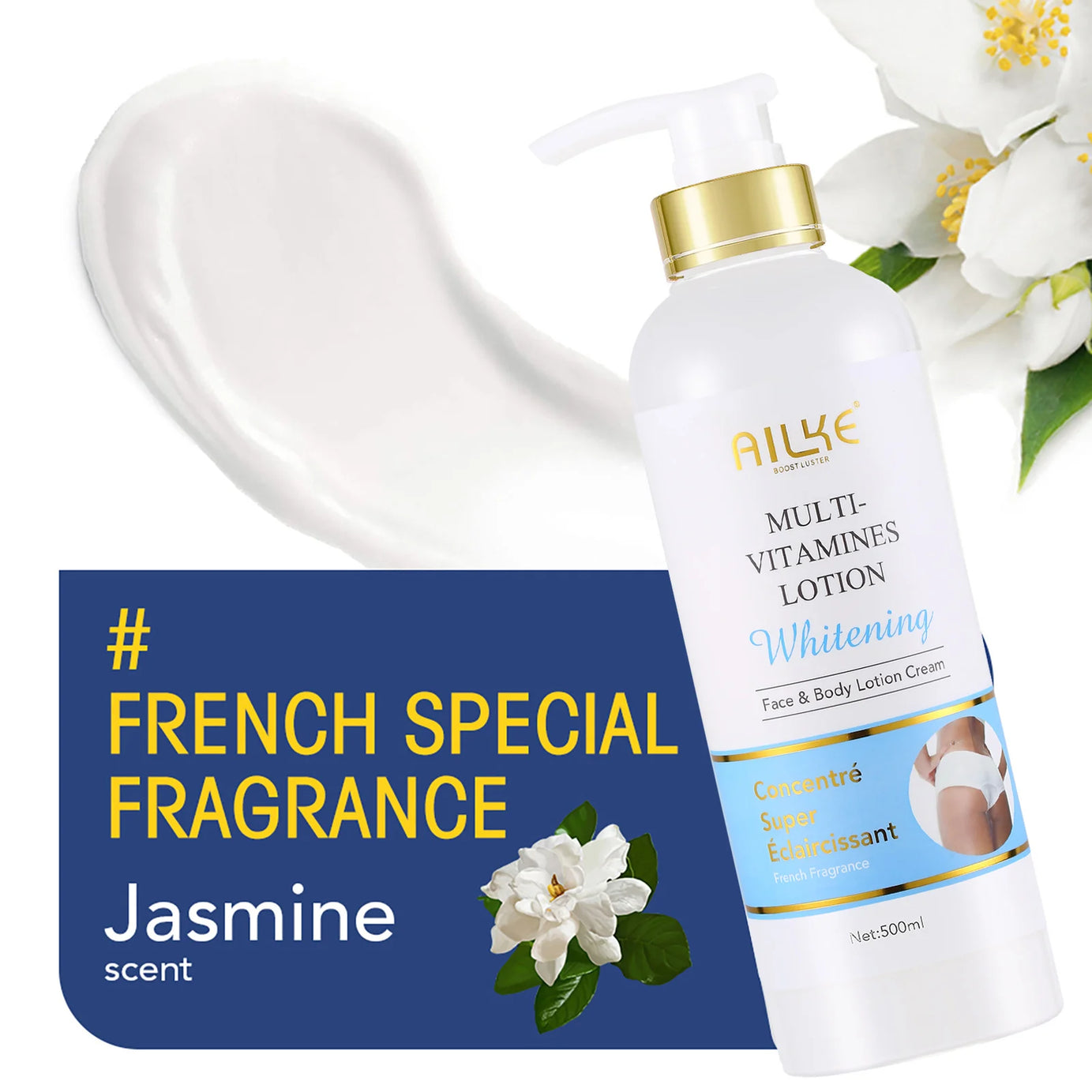 Kit de soins éclaircissants multivitaminés naturels AILKE : hydrate, unifie le teint, atténue les taches brunes et blanches, nettoie et lisse la peau.