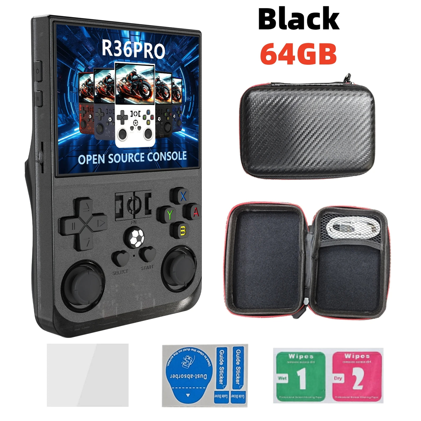 Console de jeux vidéo portable rétro R36 PRO (Open Source) sous Linux, écran IPS 3,5 pouces, 128 Go de stockage, jeux R36S