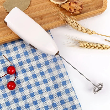 Handheld Electric Egg Beater Mini Battery Powered Milk Frother Coffee Drink Mixer Milk Foamer Kitchen Tools