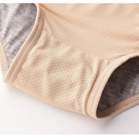 Lot de 2 culottes physiologiques pour femmes, culottes menstruelles anti-fuites, taille mi-haute, en soie glacée.