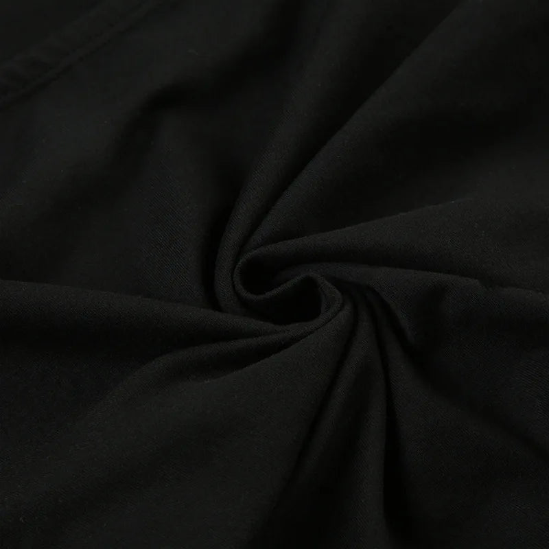 Débardeur noir sans bretelles à imprimé gothique pour femme, coupe skinny, court, style décontracté chic estival, streetwear Y2K, basique