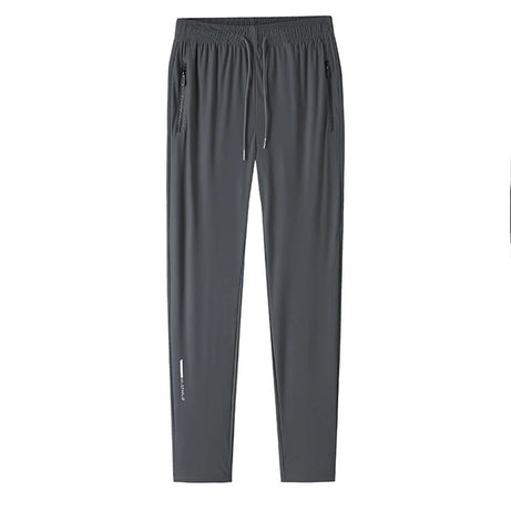 Pantalon en soie glacée de haute qualité pour homme, coupe slim décontractée, idéal pour l'été. Grande élasticité, séchage rapide, parfait pour la course et les activités de plein air.