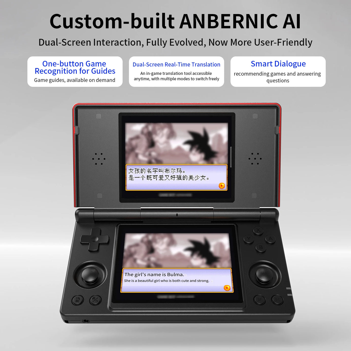 Console de jeux portable Anbernic RG DS, double écran IPS 4 pouces, Android, batterie 4000 mAh, lecteur de jeux vidéo à clapet, compatible avec le streaming Wi-Fi RixelHK