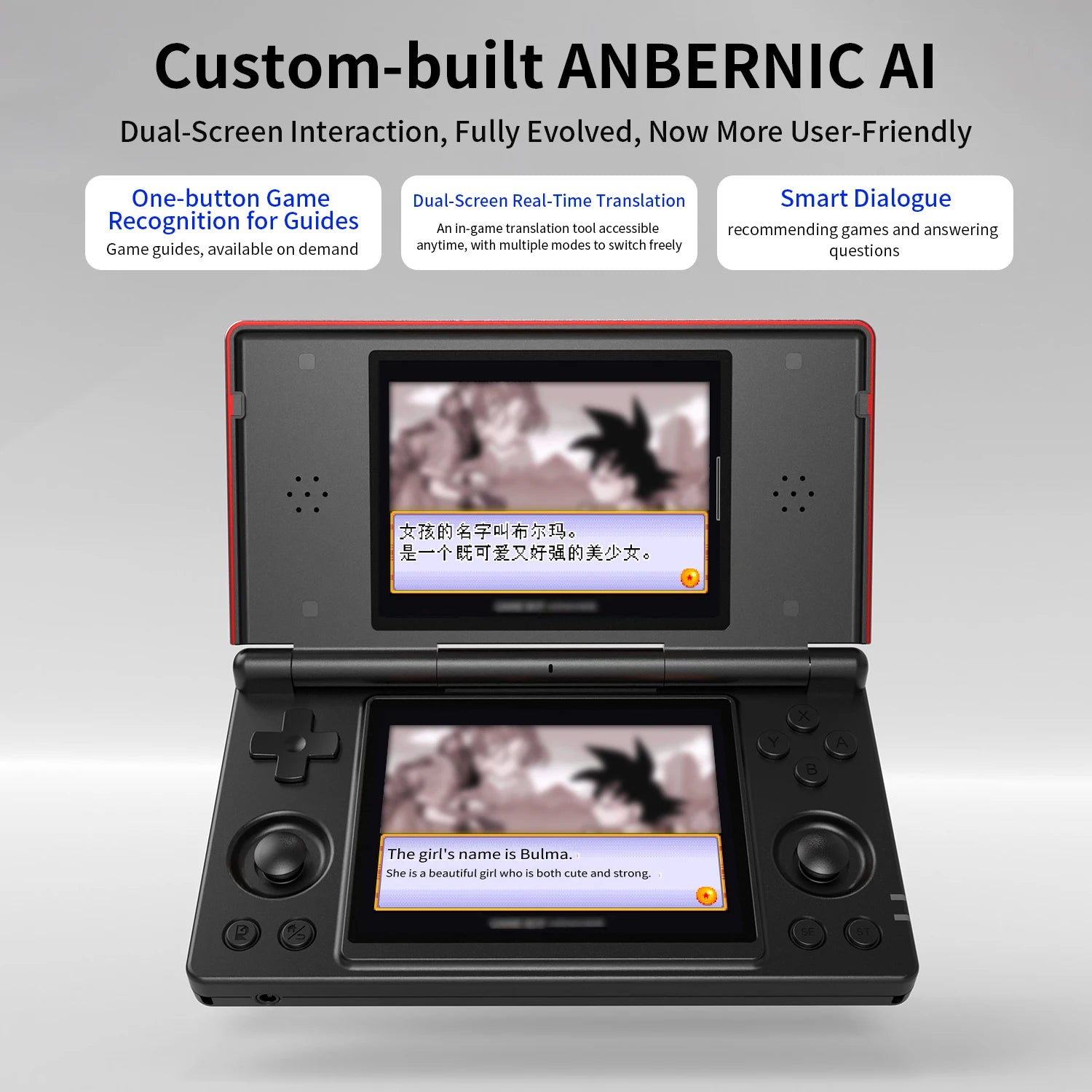 Console de jeux portable Anbernic RG DS, double écran IPS 4 pouces, Android, batterie 4000 mAh, lecteur de jeux vidéo à clapet, compatible avec le streaming Wi-Fi RixelHK