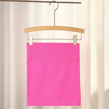 FINETOO Printemps Été Nouvelle Jupe Mini Taille Haute Élastique Noire Affinante en Tricot Court pour Femmes Professionnelles