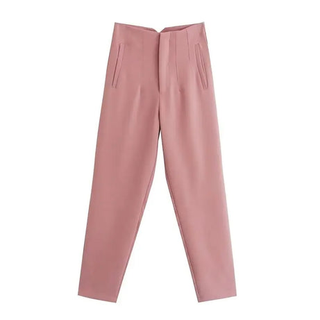 Tenues de bureau Koekop Pantalons crayon Noir Rose Blanc Pantalons Femme Mode Vêtements de bureau Pantalons taille haute pour femmes Pantalons habillés