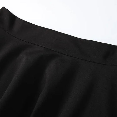 Nouvelle jupe plissée coréenne taille haute, fine et élastique, noire.