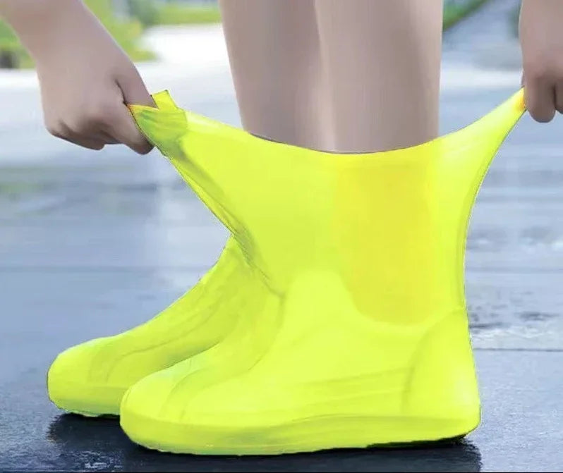 1 paire de couvre-chaussures imperméables en silicone, résistants aux irrégularités du bord, pour bottes de pluie, accessoires pour les journées pluvieuses en extérieur