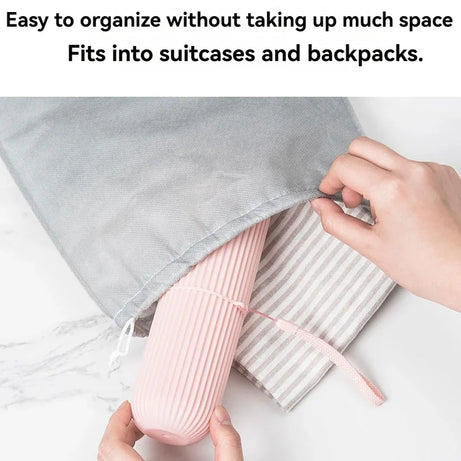 Étui de rangement portable pour brosse à dents et dentifrice, idéal pour les voyages et le camping. Protège votre brosse à dents et votre dentifrice de la saleté et des dommages.
