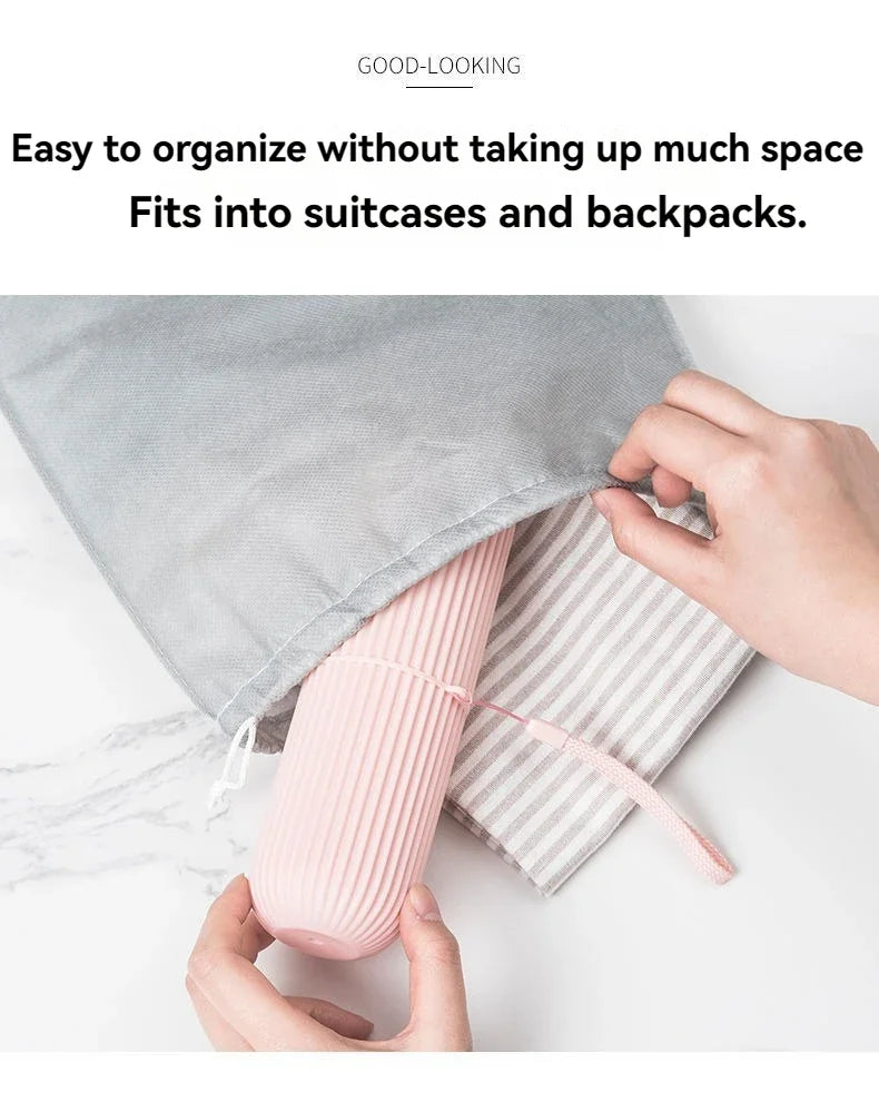 Étui de rangement portable pour brosse à dents et dentifrice, idéal pour les voyages et le camping. Protège votre brosse à dents et votre dentifrice de la saleté et des dommages.
