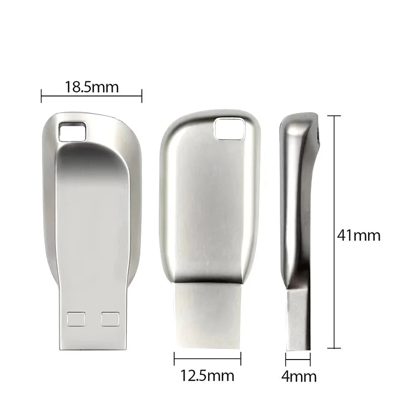 Clé USB 3.0 en métal haute vitesse, résistante et durable, disponible en plusieurs capacités : 128 Go, 64 Go, 32 Go, 16 Go et 8 Go.