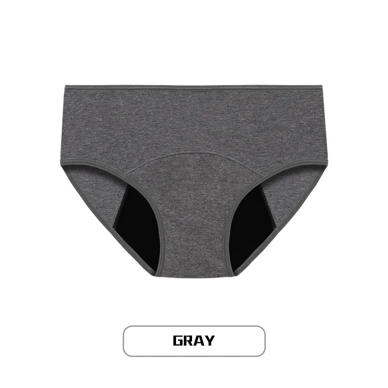 Lot de 3 culottes menstruelles pour femmes, anti-fuites, en coton, absorbantes, physiologiques, pour les règles.