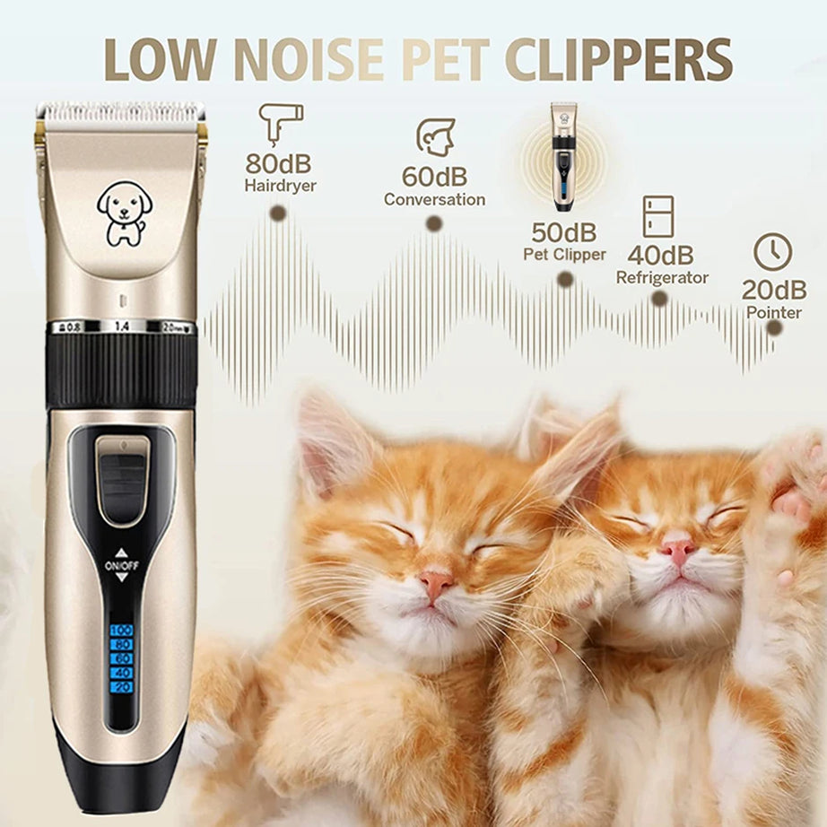 Tondeuse pour chien, tondeuse à poils pour le toilettage (animaux de compagnie/chats/chiens/lapins), kit de tondeuse et rasoir PetsFader