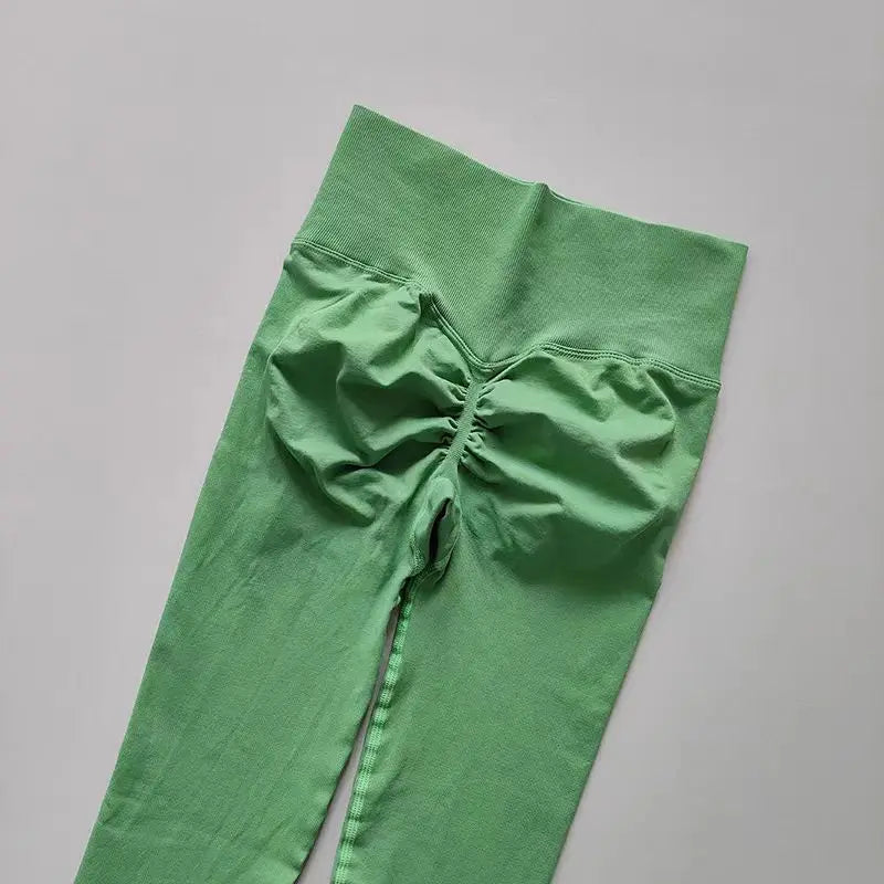 Leggings de yoga taille haute pour femme, sans coutures, effet push-up, pour le sport, le fitness et la course à pied, gainants et ultra-élastiques.