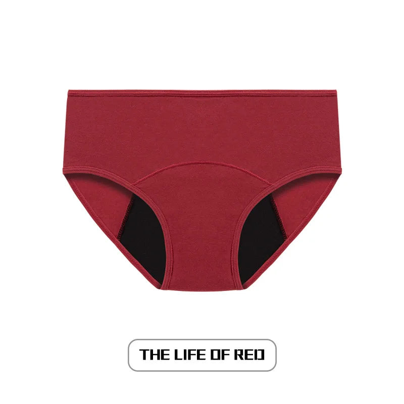 Lot de 3 culottes menstruelles pour femmes, anti-fuites, en coton, absorbantes, physiologiques, pour les règles.