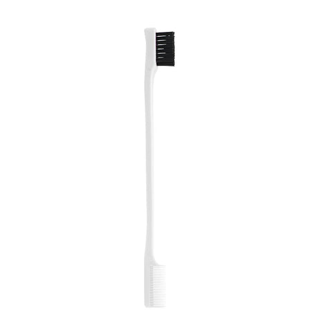 Brosse à cheveux antistatique 2 en 1 avec peigne intégré, idéale pour les perruques en cheveux naturels.