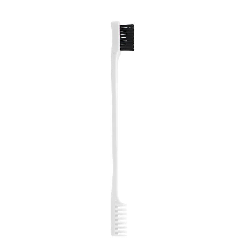 Brosse à cheveux antistatique 2 en 1 avec peigne intégré, idéale pour les perruques en cheveux naturels.