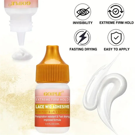 Kit de petite taille GOIPLE pour débutants : cire de finition longue tenue, gel fixateur et colle pour perruques en dentelle.