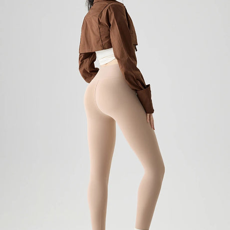 Leggings de sport et de fitness BIVIGAOS Printemps-Été, colorés, sans coutures, effet peau de requin, fins, élastiques et moulants.