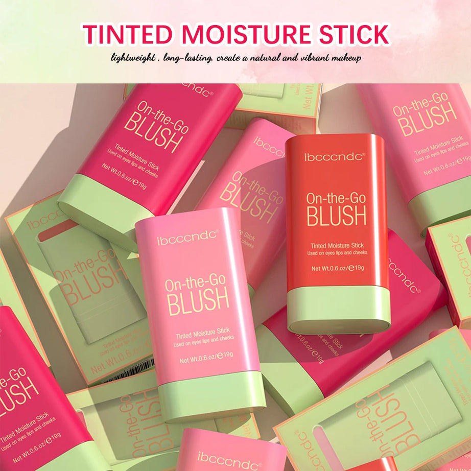 Blush Stick Fonctionnel Maquillage Facile à Colorer Rouge Crème Blush Waterproof Haute Rendu de Couleur Éclat du Teint