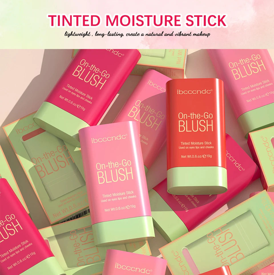 Blush Stick Fonctionnel Maquillage Facile à Colorer Rouge Crème Blush Waterproof Haute Rendu de Couleur Éclat du Teint