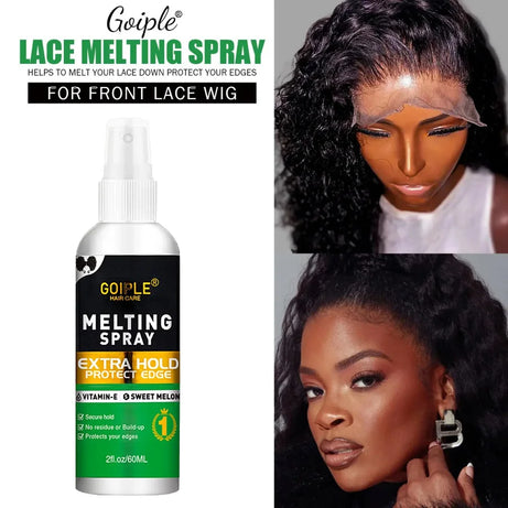 GOIPLE Lace Wig Melting Spray Toupee Adhesives Wig Frontal Closure Synthetic Hair Forehead Closure Glue with Styling Accessories