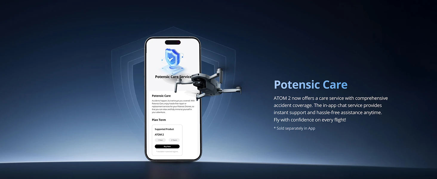 Drone Potensic ATOM 2 avec caméra, vidéo 4K HDR, photo 8K, nacelle 3 axes, moins de 249 g, prise de vue verticale, portée de 10 km, mode nuit IA, suivi IA