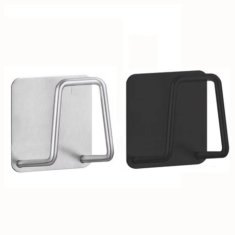 1 porte-éponge en acier inoxydable pour évier, avec égouttoir à billes en fil d'acier, à coller sur la paroi intérieure de l'évier. Accessoires de cuisine.