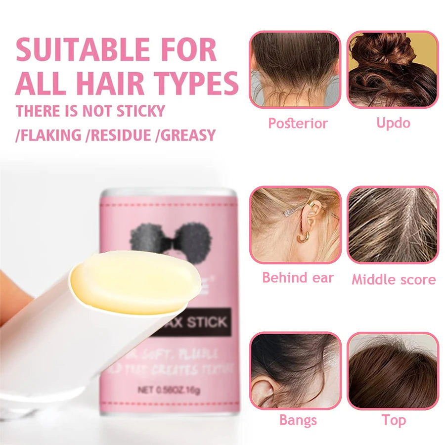 Spray fondant à séchage rapide, imperméable et puissant, dissolvant pour colle à perruque, cire lissante en bâtonnet, gel ou outil pour contrôler les frisottis et la ligne des cheveux.