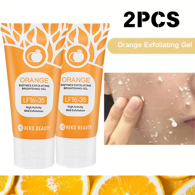 Gel exfoliant à l'orange 50 g, exfoliant, élimine les cellules mortes, nettoie en profondeur, longue durée, hydrate, purifie les pores, convient pour le corps entier