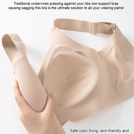 Soutien-gorge push-up sans armatures, sous-vêtements confortables et sans coutures pour femme, doux, respirant et hypoallergénique, sans armatures, idéal au quotidien.