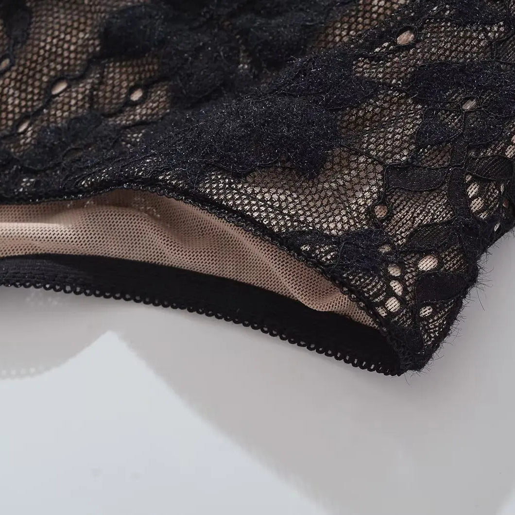 Body sexy transparente de encaje con forro, sin espalda, con tirantes finos, mono corto ajustado para mujer, monos ajustados, enterizos.